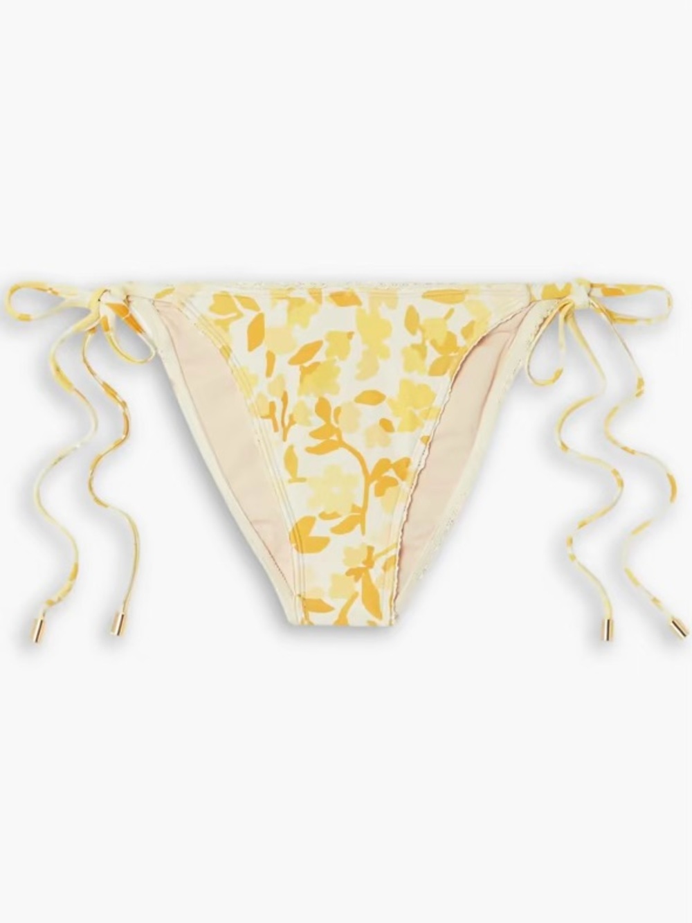 NWT Peony Swimwear ‘String’ Bikini Briefs in “Daffodil” Floral Print Size XL